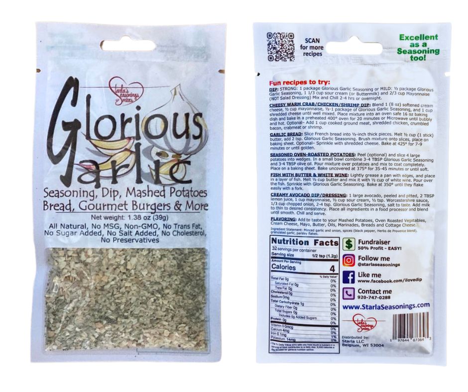 Glorious Garlic Seasoning or Glorious Garlic Dip Mix