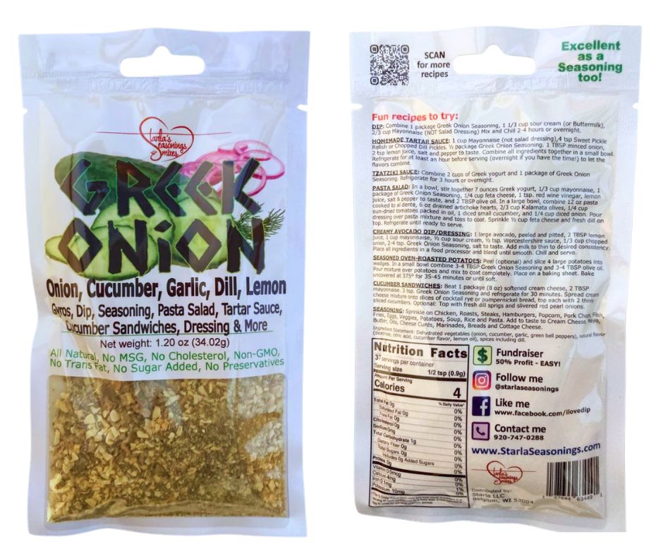 Greek Onion Seasoning Mix or Greek Onion Dip Mix