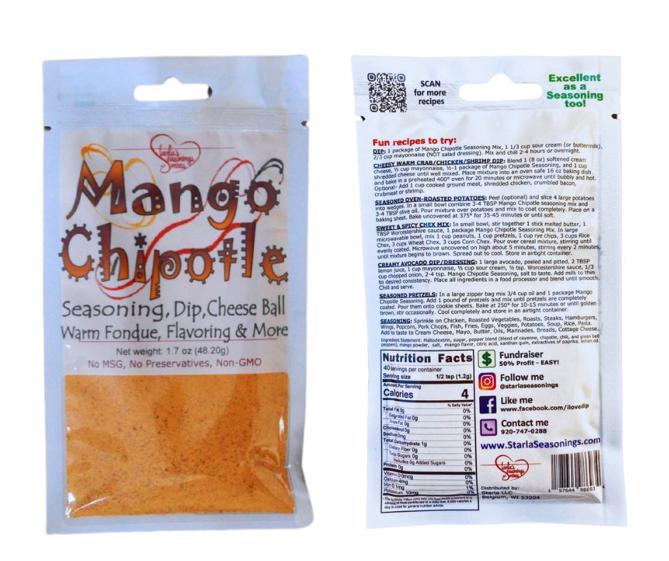 Mango Chipotle Seasoning Mix or Mango Chipotle Dip Mix