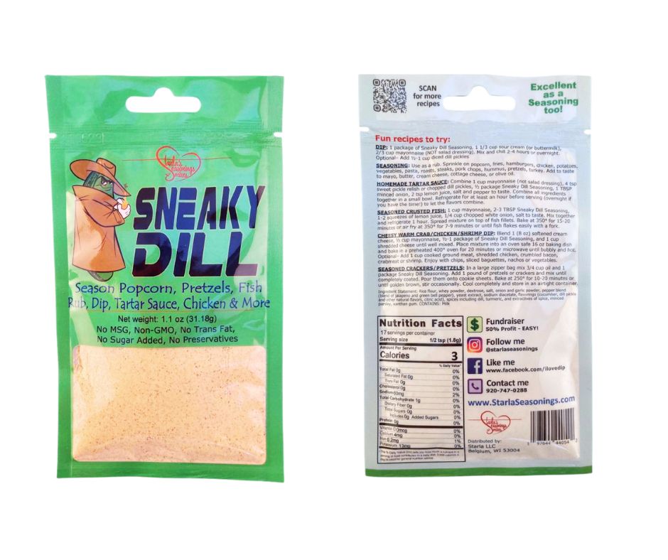 Sneaky Dill Seasoning Mix or Snakey Dill Dip Mix