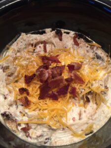 crock pot cheesy chicken bacon dip