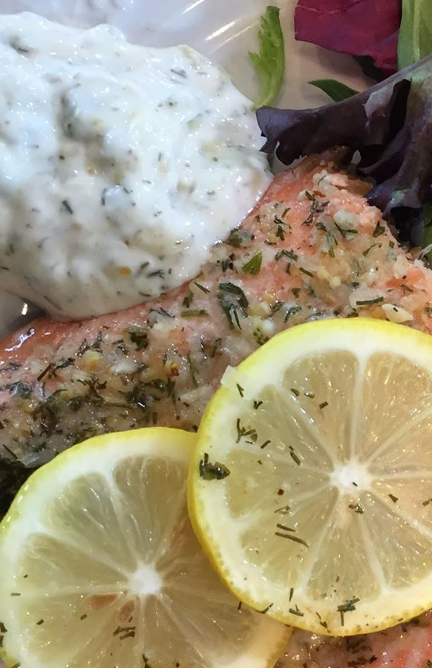 Seasoned Baked Crusted Salmon