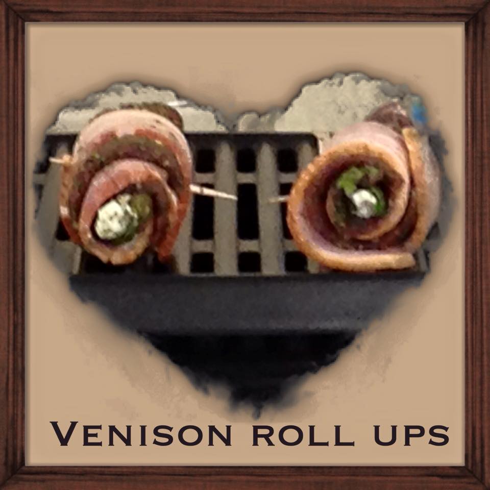 Jalapeno Cream Cheese Stuffed Venison Roll Ups
