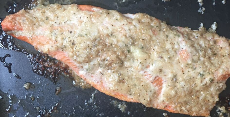 Garlic Crusted Salmon or Trout