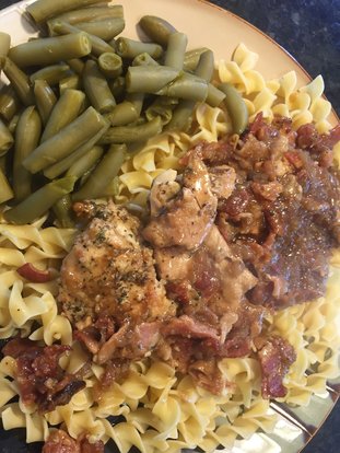 Drunken Pheasant, beer braised pheasant, baked pheasant, bacon beer pheasant