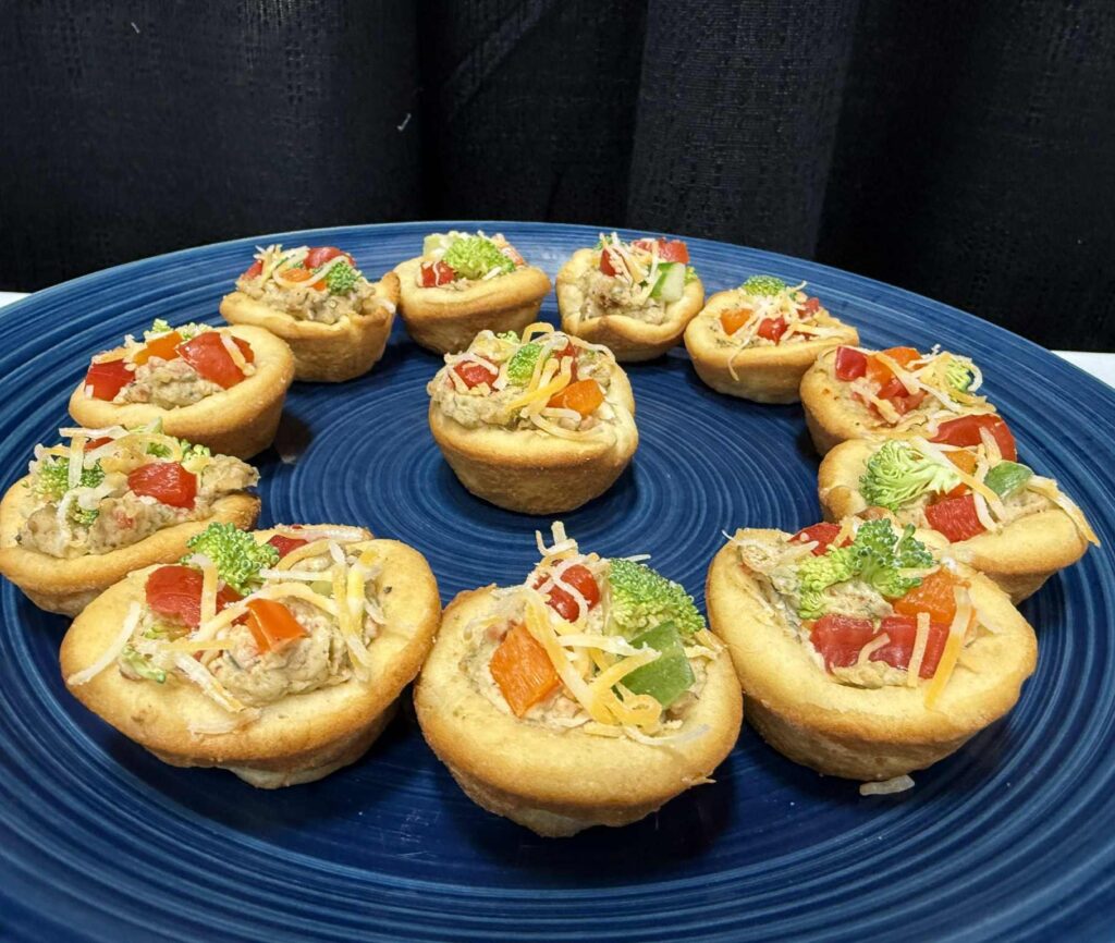 Grandma's Garden Mini Veggie Pizza Tarts