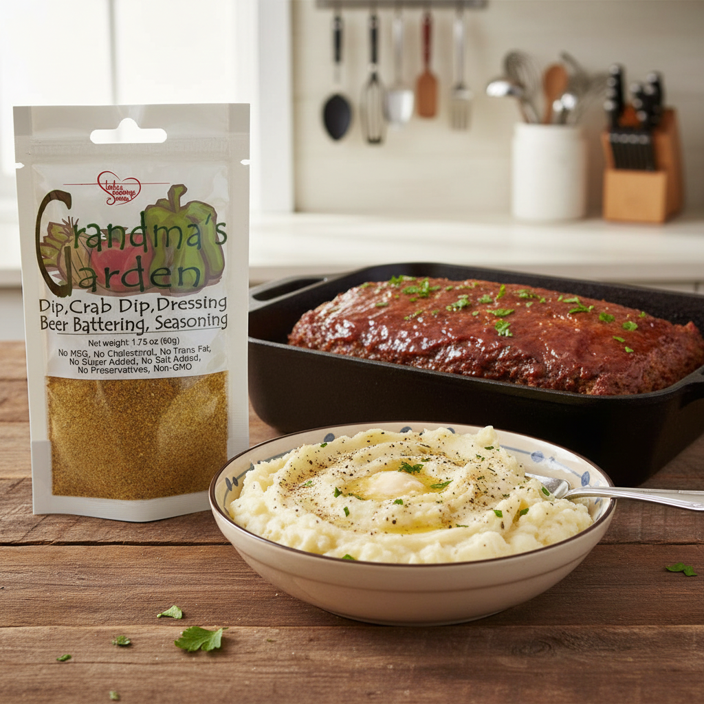 Grandma's garden seasoning mix for meatloaf or seasoned mashed potatoes