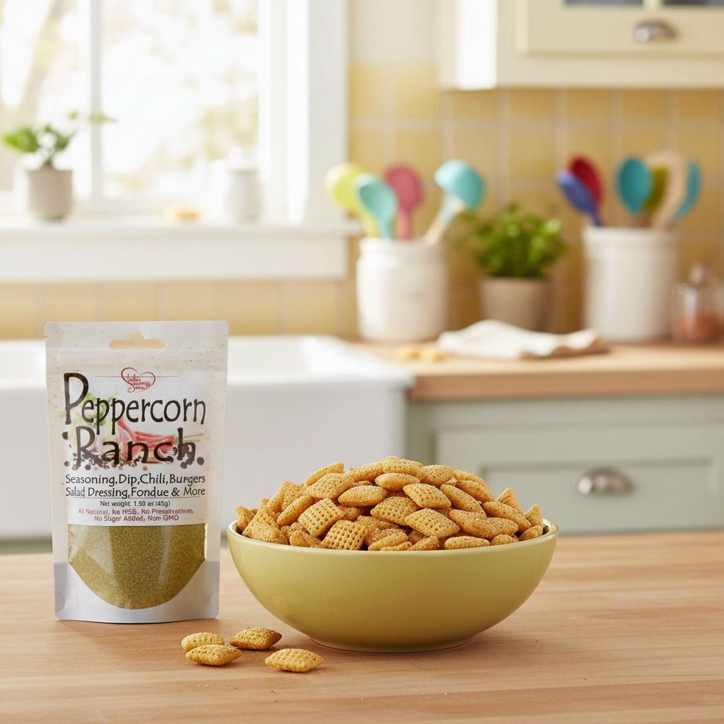 Peppercorn Ranch seasoned chex mix