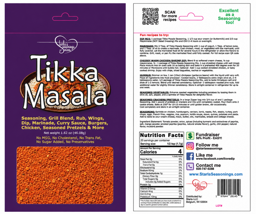 Tikka Masala Seasoning or Tikka Masala Dip Mix